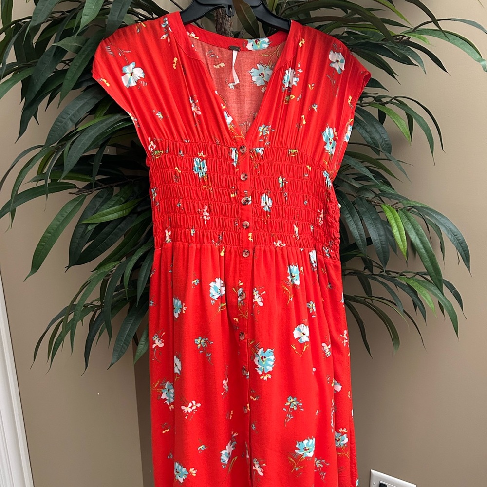 Red Floral Dress